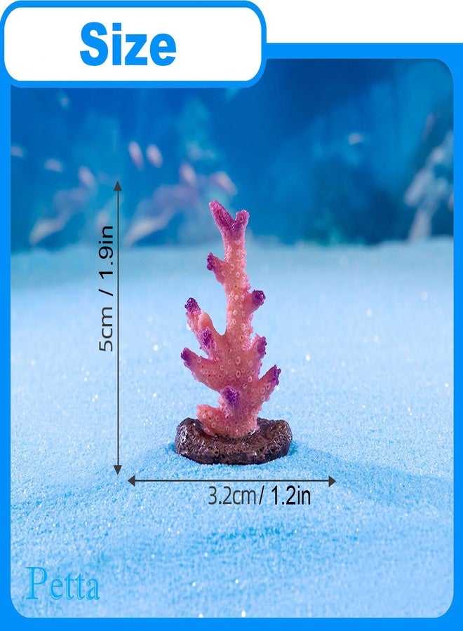 Petta Resin Coral Plant Decorations Artificial Ornament Decor Resin Colorful Coral Reef Decoration Accessories for Betta Fish Tank Aquarium Landscape,Small,5 Pcs - Image 4